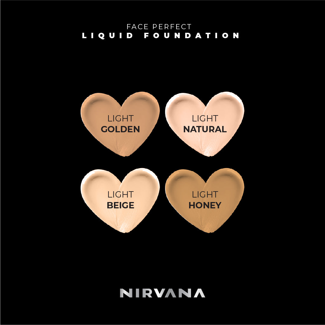 Nirvana Color Face Perfect Liquid Foundation – Light Natural (30ml)