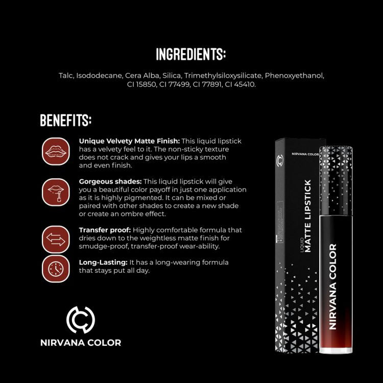 Nirvana Color Liquid Matte Lipstick – Kiss Me L01