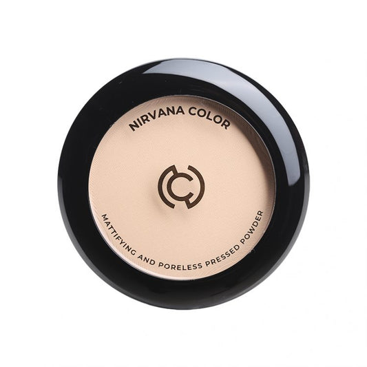 Nirvana Color Mattifying and Poreless Pressed Powder - Light Natural (15gm)