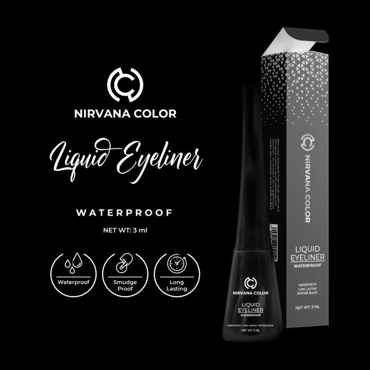 Nirvana Color Waterproof Liquid Eyeliner Deep Black (3ml)